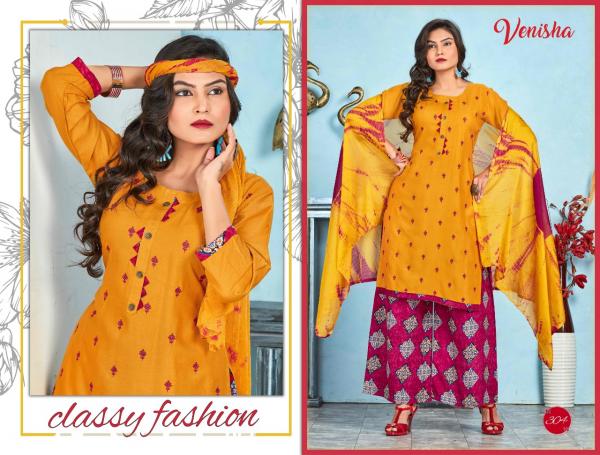 Venisha Kashaf 2-Rayon-Kurti-With-Bottom-And-Dupatta